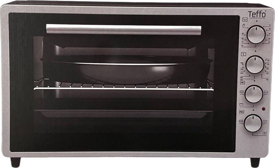 Teffo vrijstaand oven XXL 70lt Pro Elektrische oven gray