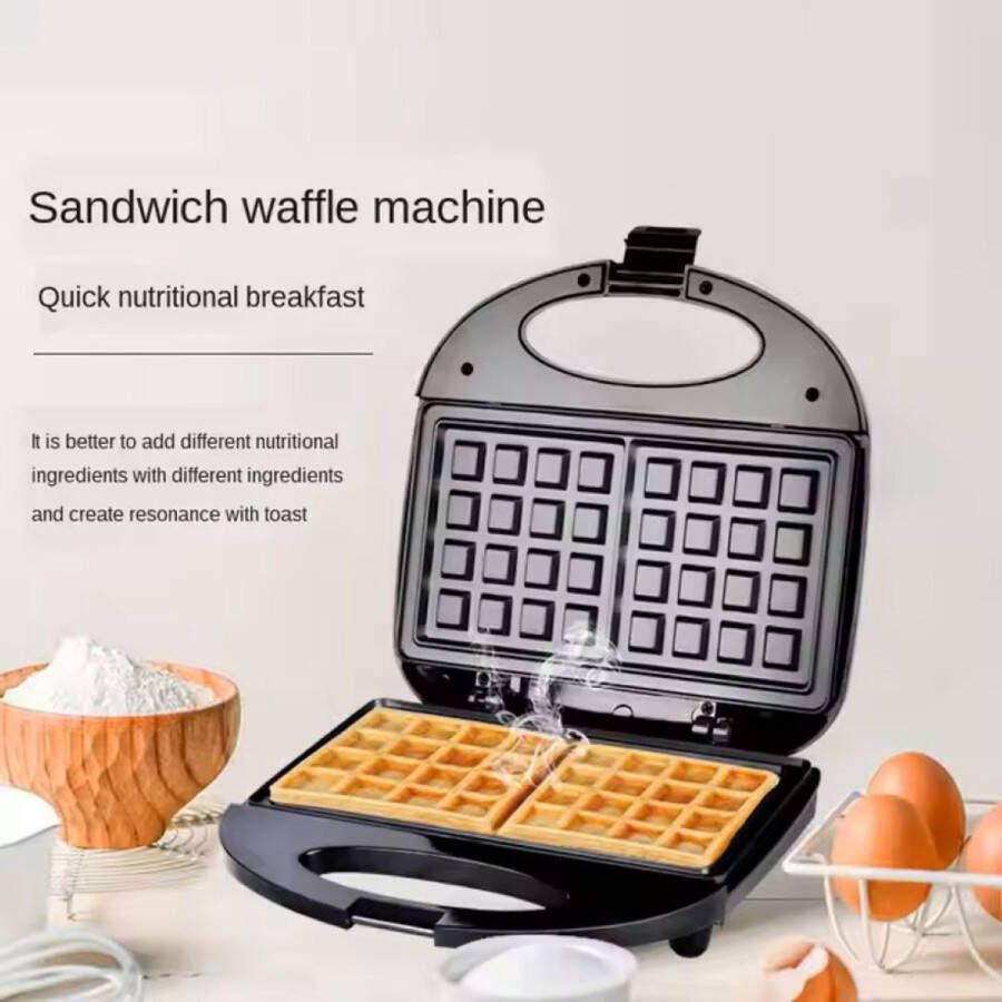 Teffo Waffle maker- Wafelijzer Waffle Maker Twee Per Keer Anti Aanbaklaag 750W