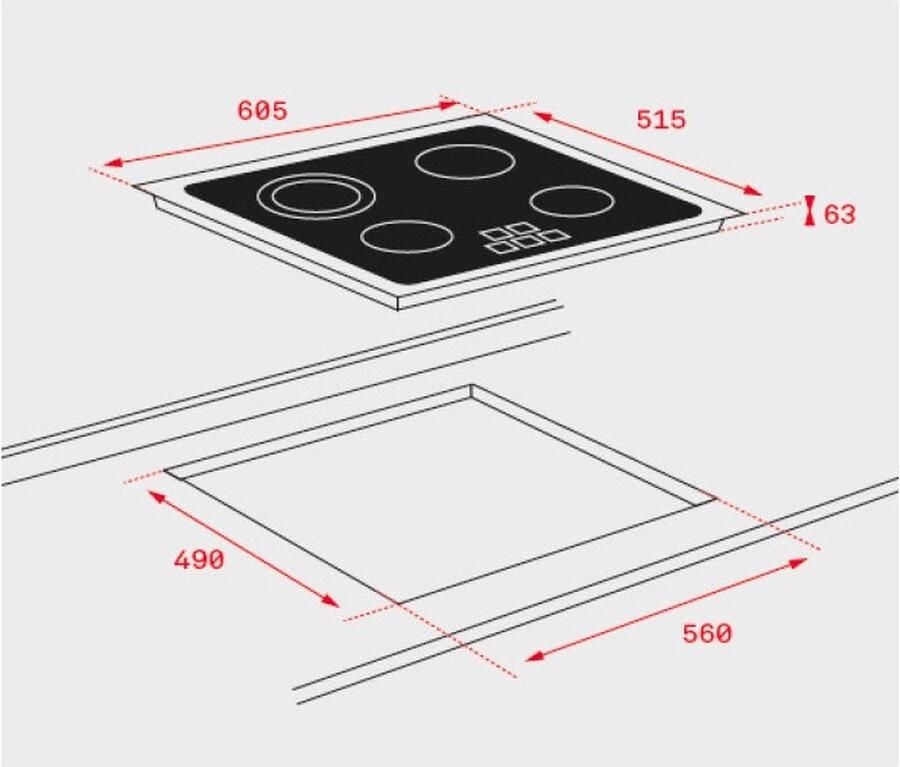 Teka TB6315 Vitro-keramische Kookplaat 60 cm - Foto 2