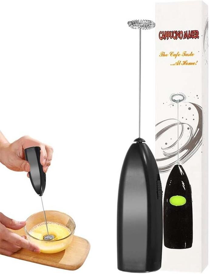 TEKROA Melkopschuimer Elektrisch Onderdompelbare Melkopschuimer Krachtige Melkopschuimer voor Koffie Melk Cappuccino Matcha Batterseparator Resin Mixing Tool – Batterijgevoed