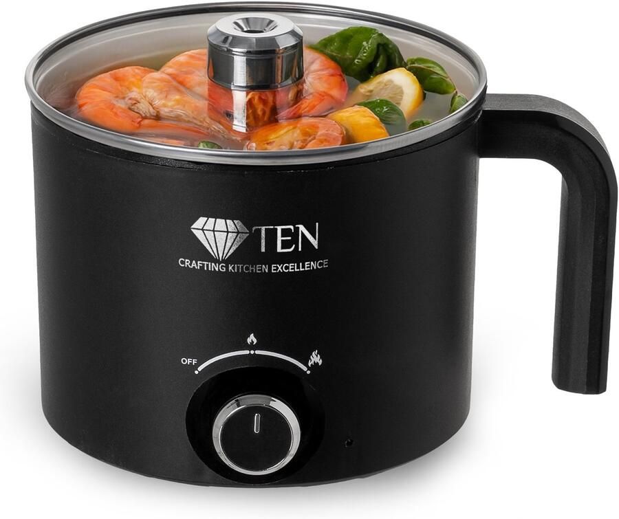 Ten Multicooker 1.8L – Elektrische Pan Rijstkoker met Stomer – 200W 600W – Multicookers Rijstkoker klein