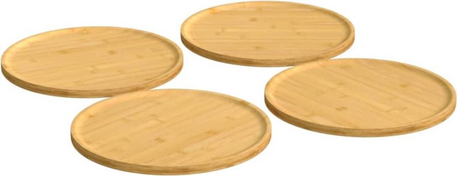 The Living Store Bamboe Pizzaborden 32 x 1.5 cm Duurzaam materiaal