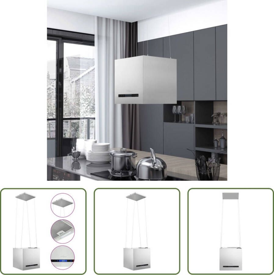 VidaXL Hangende Afzuigkap Keuken Afzuigkap hangend met aanraaksensor LCD 37 cm roestvrij staal Afzuigkap Inox Afzuigkap Zilver Afzuigkap Klein - Foto 2