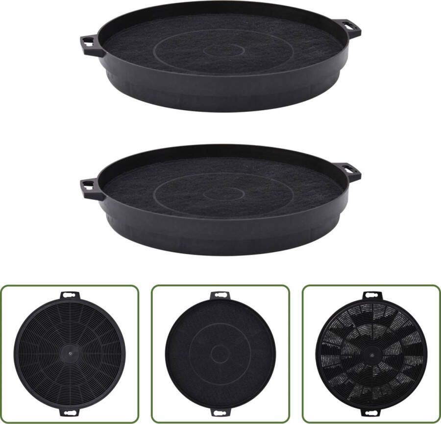 The Living Store koolstoffilters vervangbaar efficiënt vet en geur absorberen geschikt voor afzuigkappen 210 x 31.5 mm 2 stuks