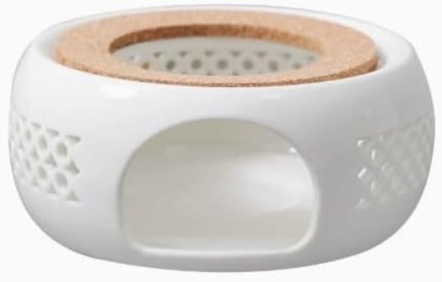 Theewarmer Wit Keramische Theewarmer met Hol Gesneden Design Voor het Warmhouden van Thee en Koffie
