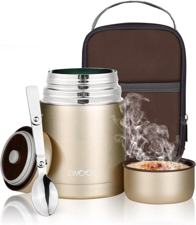 Thermocontainer voor Voedsel 800 ml in Champagne Goud