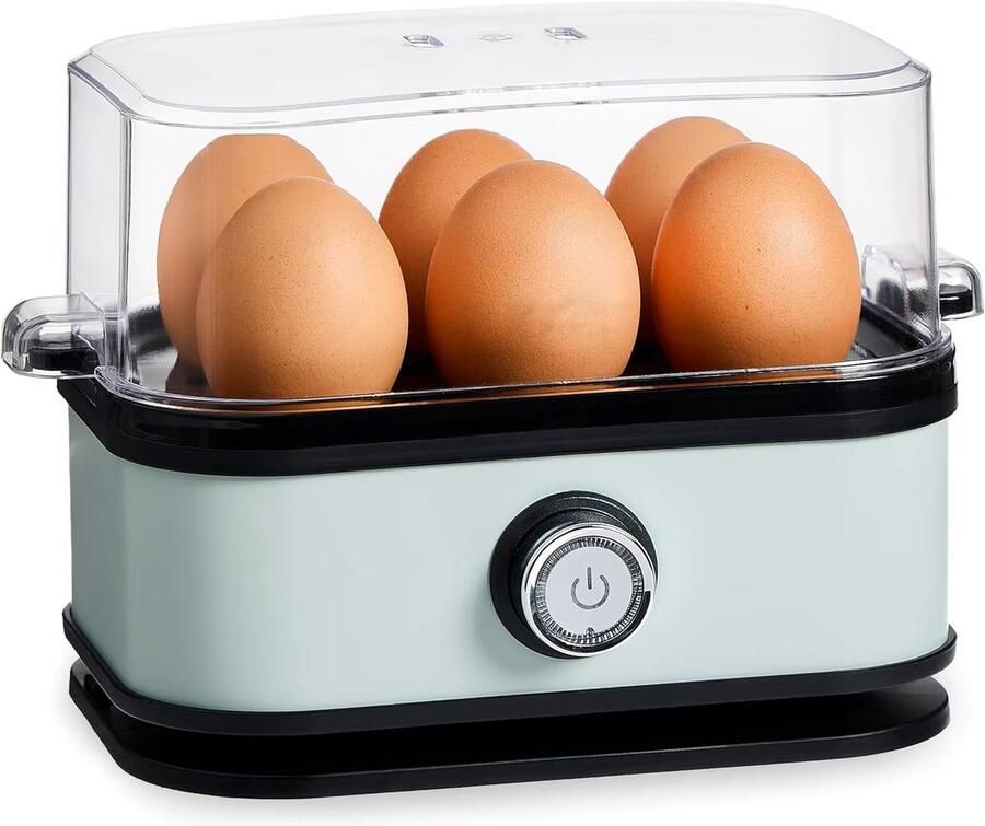 Thuis Smart Eierkoker Elektrisch – Voor 6 Eieren – 200W – Automatische Uitschakeling – Inclusief Maatbeker