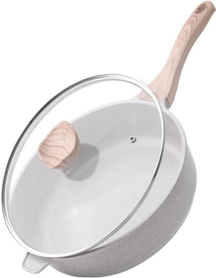 Thuys – Frituurpan Inductie – Frituurmandje – 20cm x 28cm x 8cm – Wit