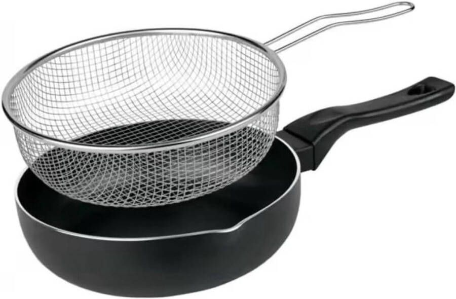 Thuys – Frituurpan Inductie – Frituurmandje – 24cm x 16cm x 7cm – Zwart