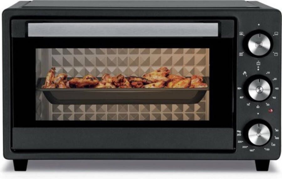 Thuys Luxe Mini Oven – Vrijstaand – Elektrische Oven – 20L Inhoud – Energiezuinig – Compact Design – 1500W – Zwart