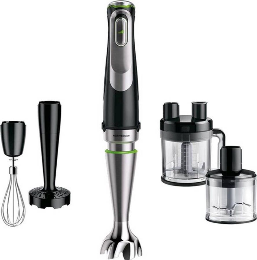 Thuys Luxe Staamixer Set – Hakmolen – Groentesnijder – Soepmaker – Draadloos – Professioneel & Thuisgebruik – 1200W – Zwart
