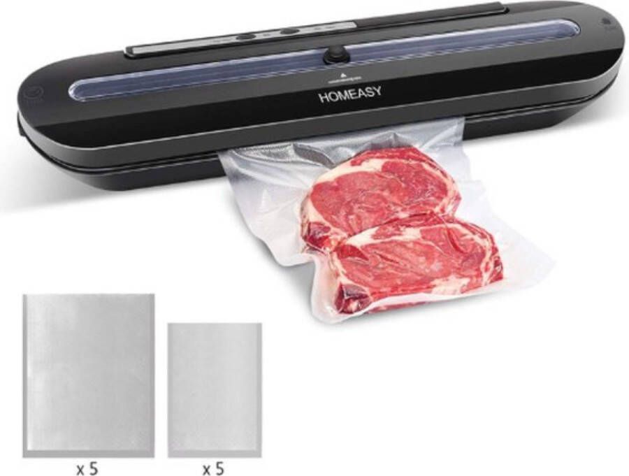 Thuys Luxe Vacumeermachine – Seal Apparaat – Vacuum Sealer – Foodsaver – Universeel – Voedsel Bewaren – Inclusief 10 Zakken – Lichtgewicht – 80W