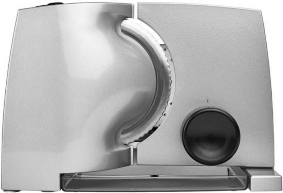 Thuys Luxe Vleessnijmachine – Snijmachine – Elektrische Allessnijder – Voor Thuis – Universeel – Afneembare Slee – 65W – Zilver