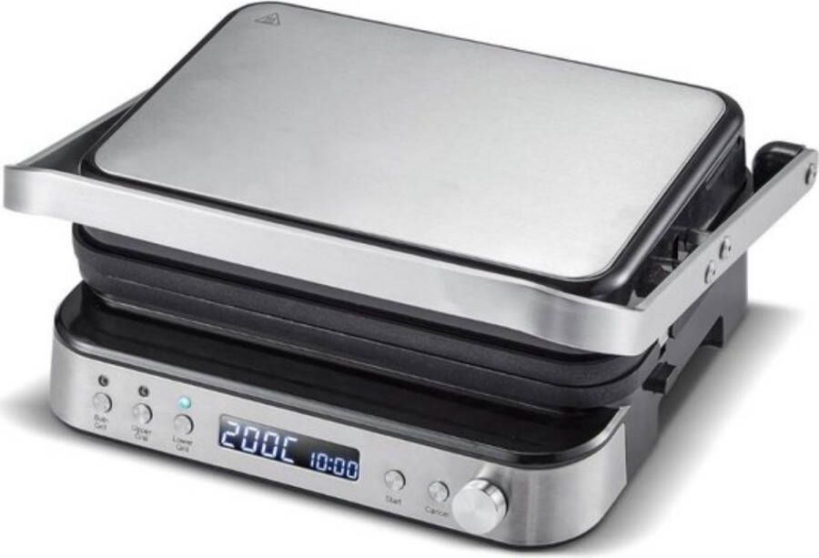 Thuys Multifunctioneel Wafelijzer – Met Verwisselbare Platen – Contact Grill – Tosti Apparaat – 4 in 1 Design – Tosti Ijzer – 2000W – Zilver