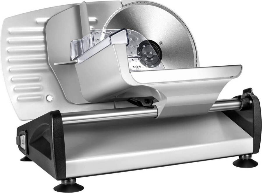 Thuys -Pro Kitchen Snijmachine – RVS Snijblad – Vleessnijmachine voor Thuis – Broodsnijmachine – Vleeswarensnijmachine Zilver