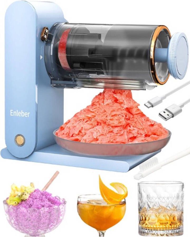 Thuys Slush Puppy Maker – Slush Puppy Machine – Elektrische Slush Maker – Slushy – Crunched Ice – Ijsmachine – Smoothies – Blauw