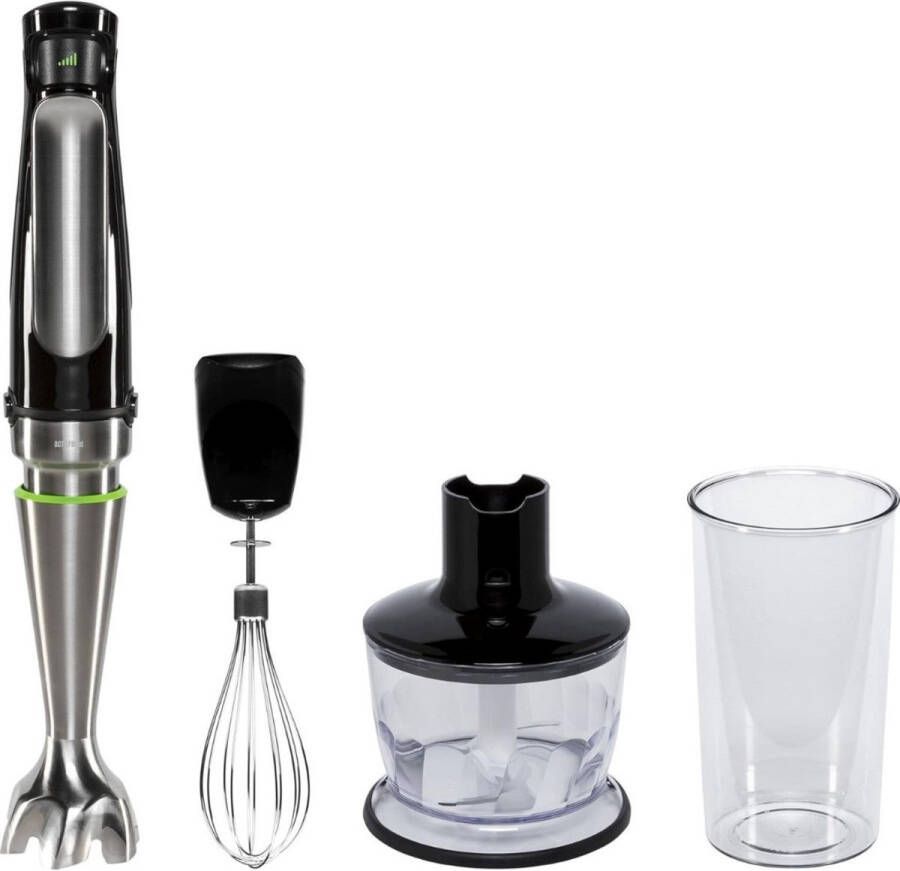 Thuys – Staafmixer Set – Staafmixer Braun – Met Hakmolen – 7cm x 7cm x 39cm – Zwart