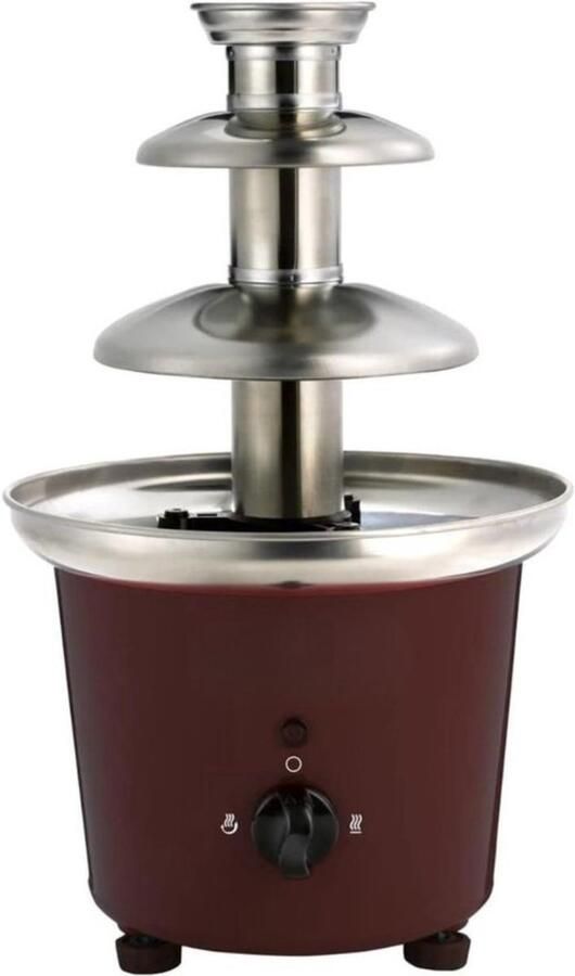 Thuys Chocoladefontein Bruin 900ml 3 Niveaus Elektrische Smeltpot Roestvrijstaal voor Feesten Brunch en Verjaardagen