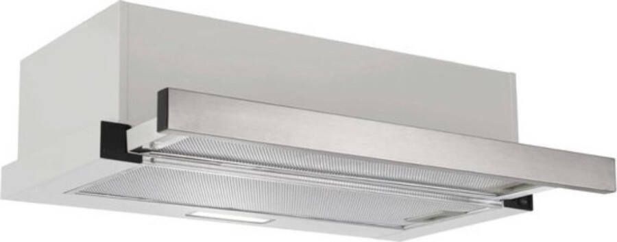 Thuys – Vlakscherm Afzuigkap – 60 cm – Luchtafvoer – Onderbouw – Met Koolstoffilter – Recirculatie – Modern Design – Grijs