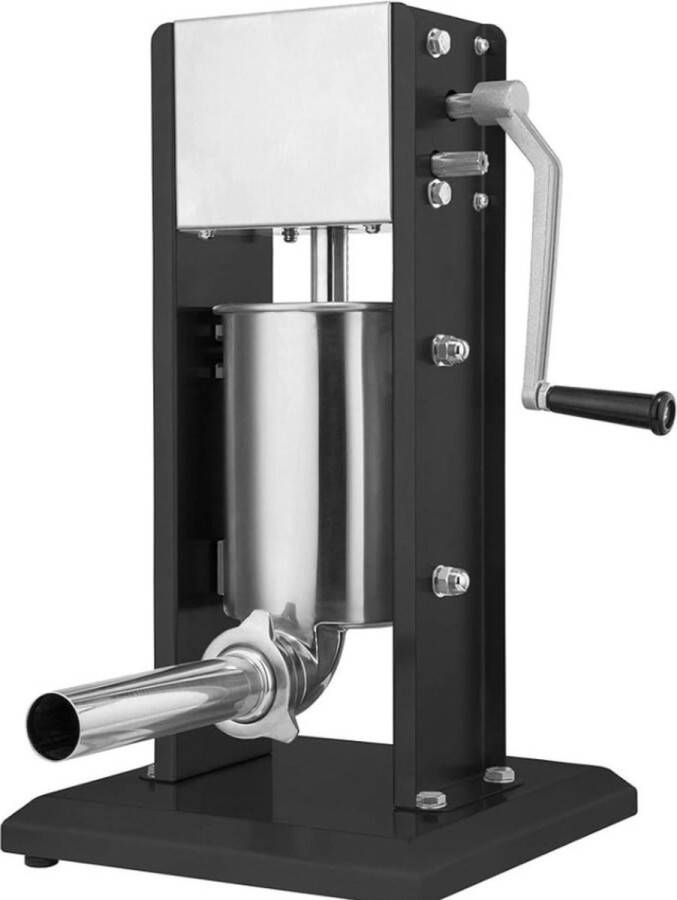 Thuys – Worstenvuller – Handmatige Worstenmaker – Worstenvul Machine Roestvrijstaal – Professionele Worstmachine – Vleesmolen– Vulmachine – 3 liter Zwart