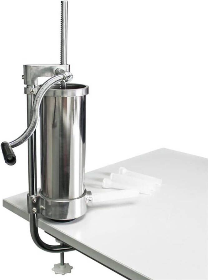 Thuys – Worstenvuller – Worstenmaker – Worstmaker – Machine – Worstenvul – 3 5L – 63 x 12 x 12cm – Zilver