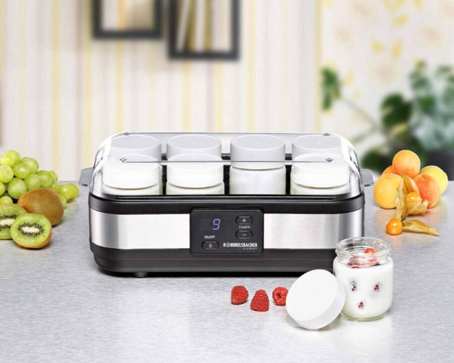 Thuys – Yoghurtmaker JG 40 – Zelfgemaakte Yoghurt – 7 Glazen Potjes – Temperatuurregeling – Gezonde Voeding – BPA – Vrij