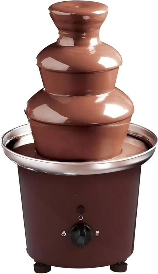 TIM. TIM Chocoladefontein Fonteinset Chocofontein- Inclusief Smeltpot 900 ml Bruin 29cm x 21cm x 21cm