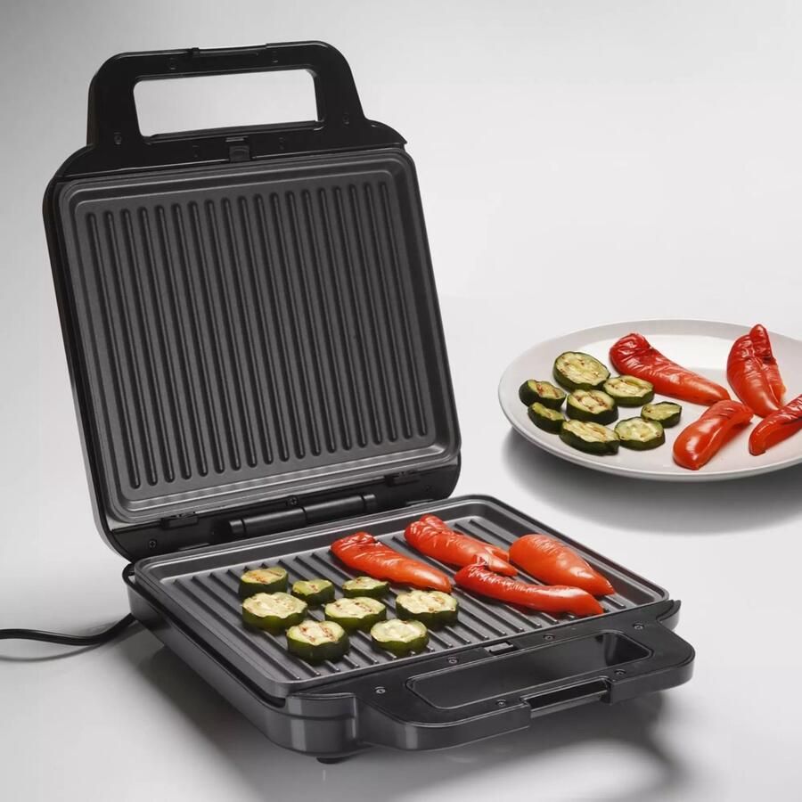 TIROSS 3-in-1 contactgrill 1200 W met verwisselbare platen antiaanbaklaag en automatische temperatuurregeling voor veelzijdig koken