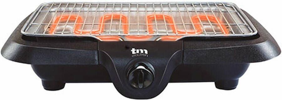 TM Electron BBQ Grill 38x24 6cm Elektrisch Automatische Stop Verwijderbare lade Antislipbasis Temperatuurregeling