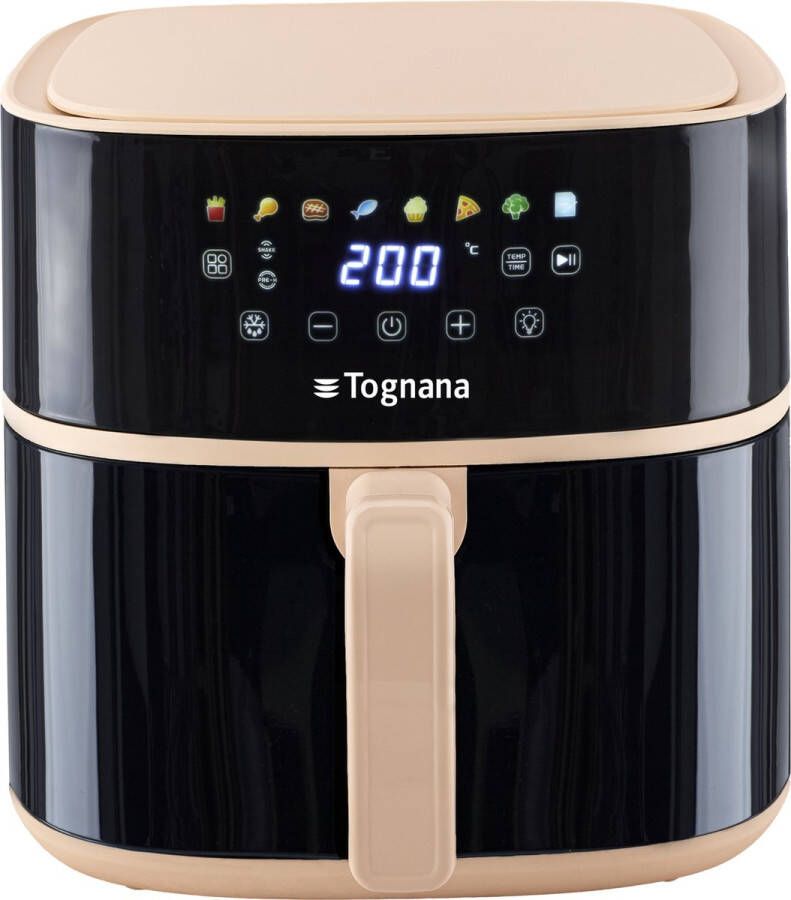 Tognana Porcellane D2DFA05IRCH friggitrice Singolo 8 L Indipendente 2000 W Friggitrice ad aria calda Nero Champagne