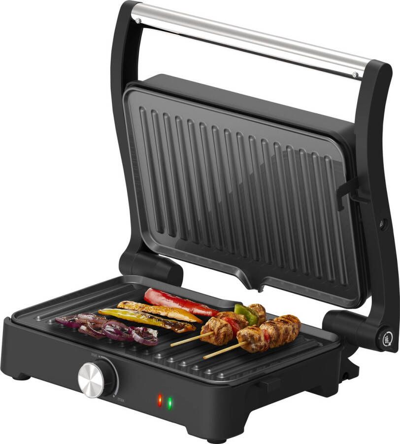 Tomado TGC3001S Contactgrill Tosti apparaat PFAS vrije antiaanbaklaag 1500W Zwart RVS