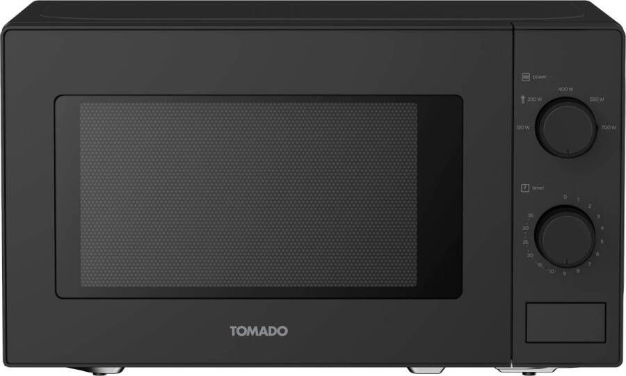 Tomado TMS2003B Solo magnetron 20 liter 5 vermogensstanden 700 watt Binnenverlichting Zwart