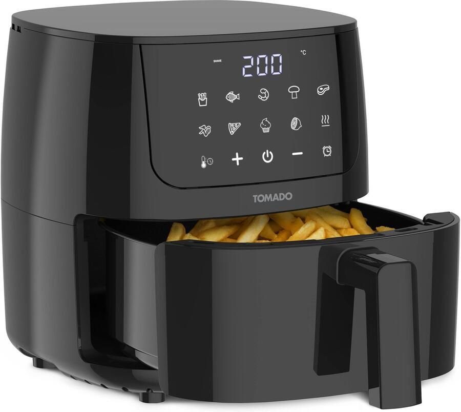 Tomado TAF2002B Mini airfryer Heteluchtfriteuse 2 liter Digitaal display Kleine airfryer Compacte airfryer