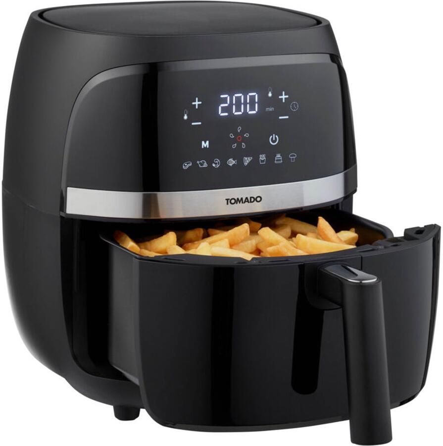 Tomado TAF3202B Airfryer Heteluchtfriteuse 3 2 liter inhoud – 8 automatische programma s Digitaal display 500 gr friet – Zwart