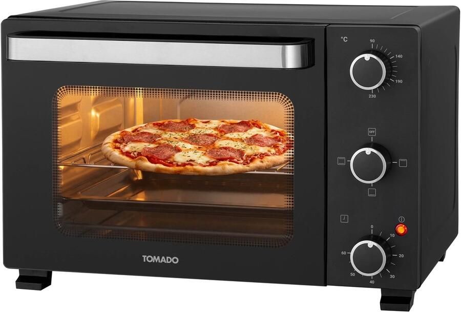 Tomado TEO2101B Vrijstaande oven Elektrische oven Hetelucht 21 liter Timer tot 60 minuten Zwart