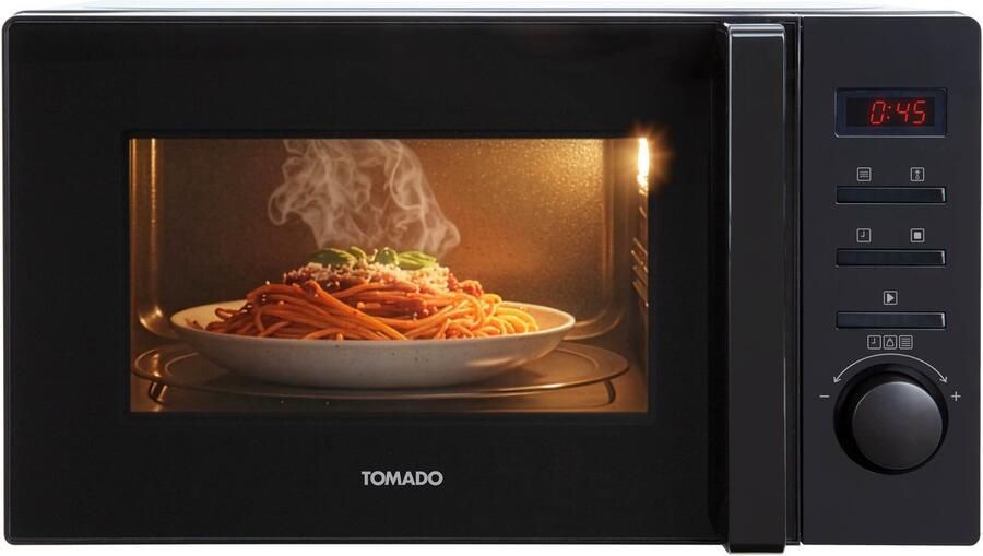Tomado TMS2002B Solo magnetron 20 liter Met display 5 magnetronstanden Binnenverlichting Matzwart