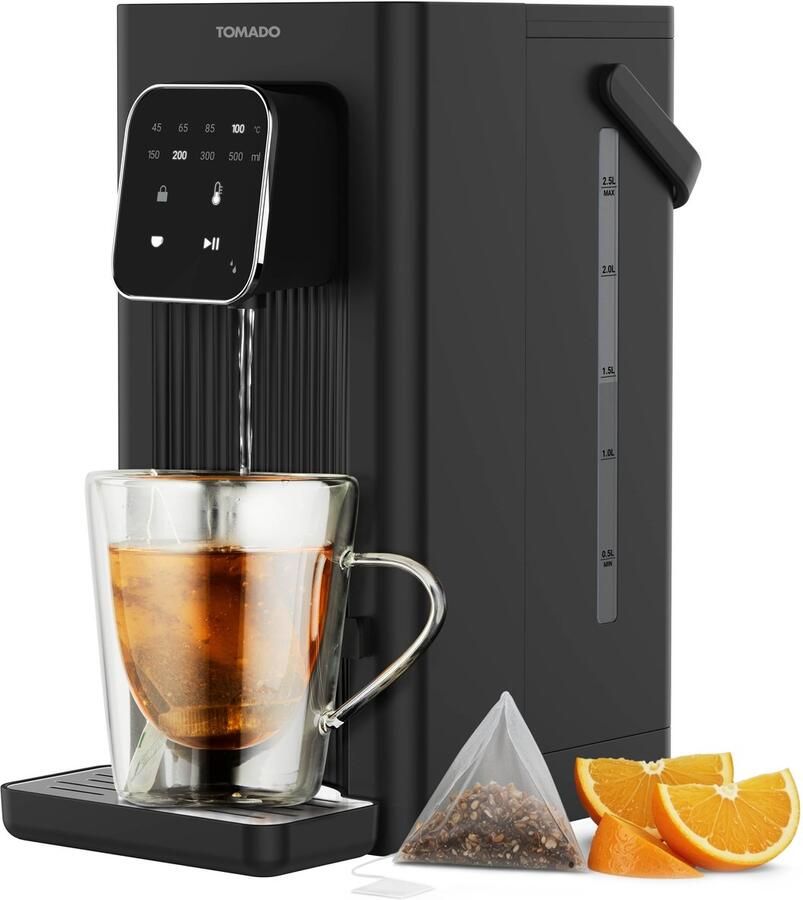 Tomado TWD2503B Heetwaterdispenser Instant waterkoker 2 5 liter Digitaal display Temperatuurinstelling Afneembaar waterreservoir Inclusief waterfilter