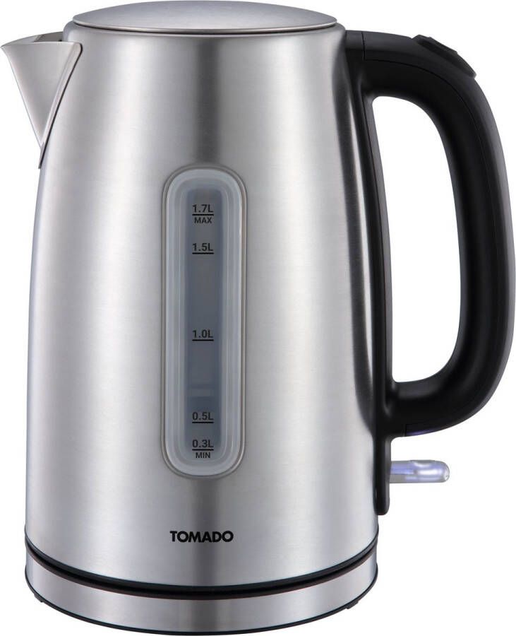 Tomado TWK1709S Waterkoker 1.7 liter inhoud 2200W RVS waterkoker Waterniveau indicator