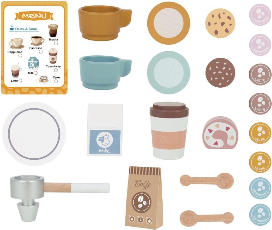 Tooky Toy Koffiezetapparaat Hout - Foto 2