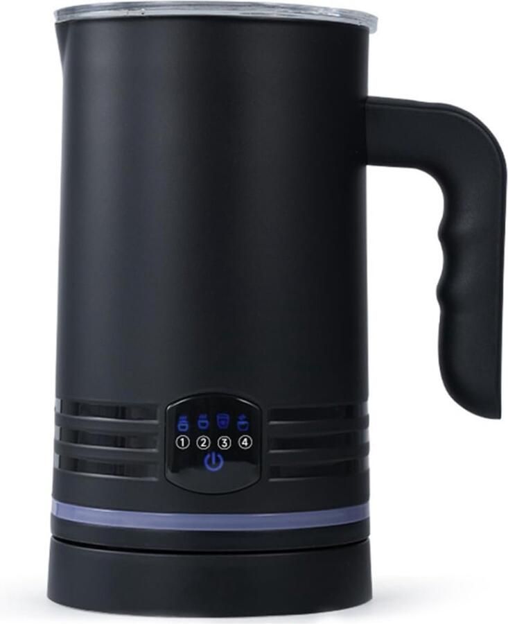 TOPCHOICE Melkopschuimer Elektrisch Melkklopper Melkschuimer 430ml Zwart