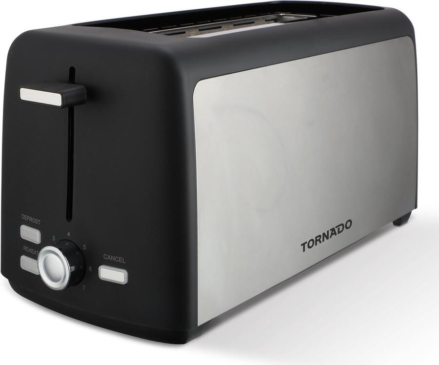 Tornado Broodrooster Model TTA-7402-GS – 2 Lange Sleuven – 4 Sneden – 1400W –