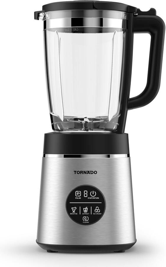Tornado Power Blender – 1400W 1.75L Glazen Kan RVS Behuizing