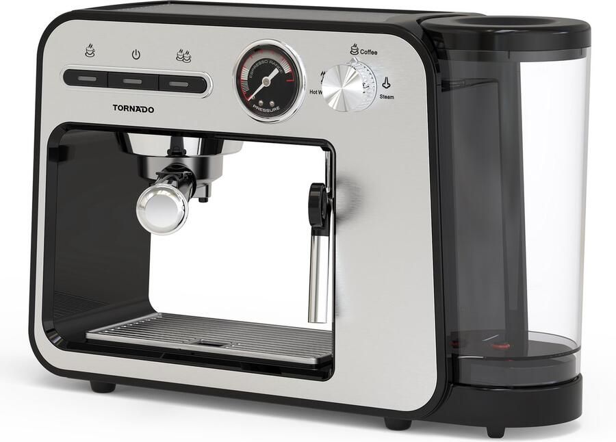 Tornado TST-693B-GS – Koffiezetapparaat 19-Bar 5-in-1 Home Barista Portafilter & Multi-Capsule Koffiemachine