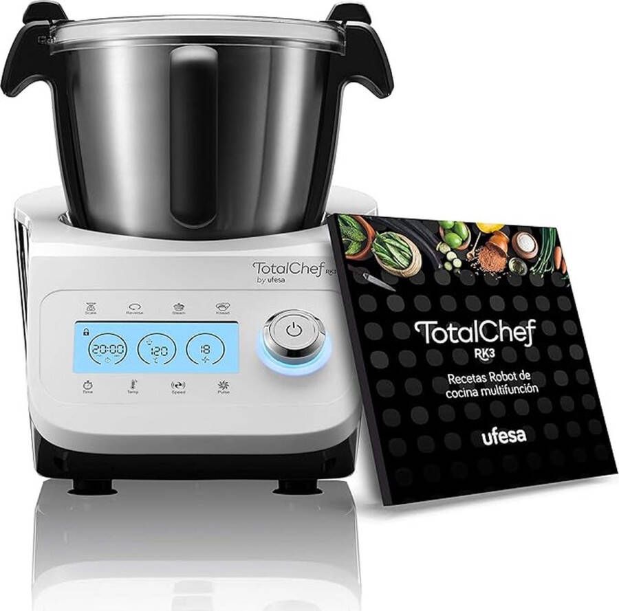 TotalChef Smart Keukenmachine Keukenrobot Foodprocessor 30 Kookfuncties LCD-display 3.5L Inhoud Geïntegreerde Weegschaal Multifunctioneel