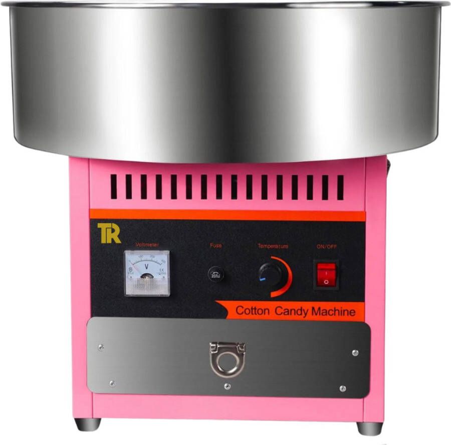 T.R Goods Professionele Suikerspinmachine – 1000W – Ø52cm – RVS – Voor Thuis & Evenementen