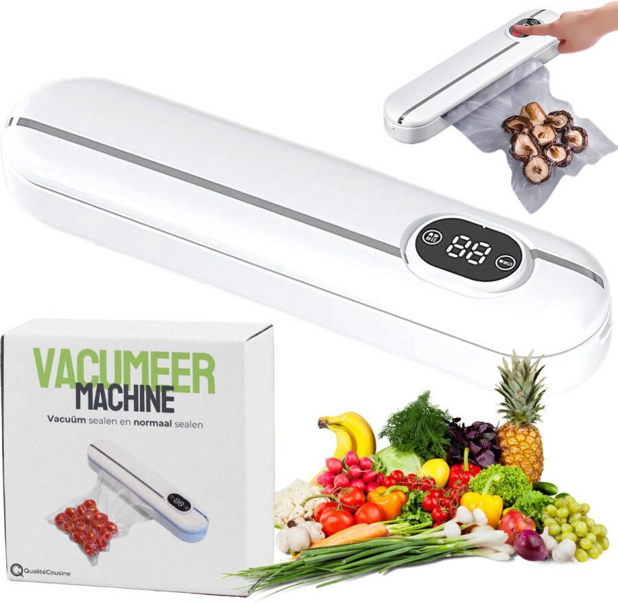 TR Living Solutions Vacumeermachine Vacuummachines met 10 vacumeerzakken Foodsaver Vacuummachine wit