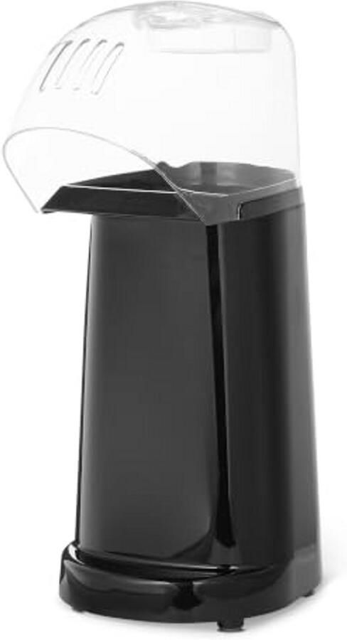 Traders Hetelucht Popcornmachine 1400W met Maatbeker 16 Kopjes Elektrische Popcorn Maker Zonder Olie Snel en Eenvoudig Zwart