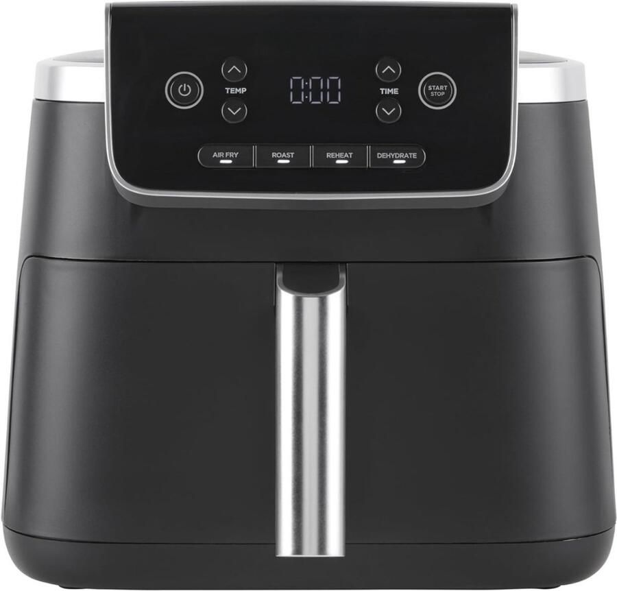 Trendly Airfryer enkele Lade 4-in-1 Airfryer Roosteren Opwarmen Drogen Voor 1-2 Porties Digitaal Voor Bevroren Voedsel Anti-aanbak Lade & Mandje 2000W