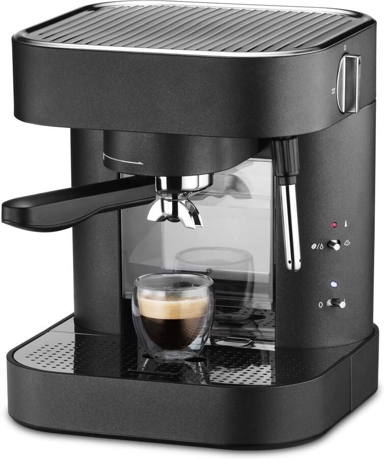 Trisa Espresso Perfetto Espressomachine Zwart RVS 1275 W