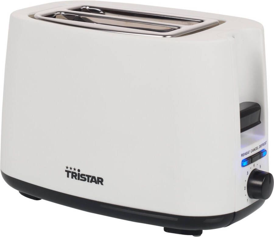 Tristar BR-1055 2 sleuven 7-instelbare bruiningstanden 7 verschillende standen met verwijderbare kruimellade Voor 2 boterhammen Toaster Wit - Foto 2